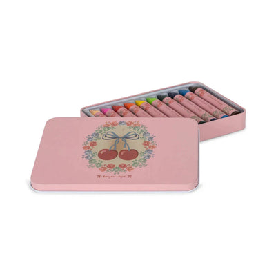 Konges Sloejd Crayons Bees Wax 10 Pcs Cherry Bow - Swanky Boutique