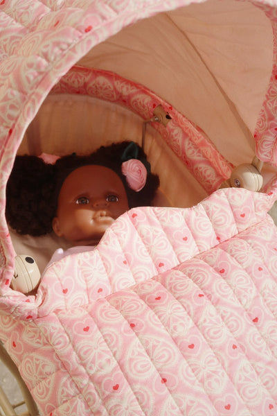 Konges Sloejd Doll Pram - Lacy Pink - Swanky Boutique