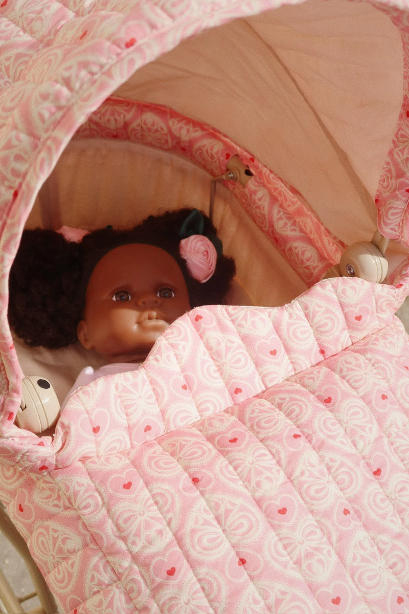 Konges Sloejd Doll Pram - Lacy Pink - Swanky Boutique
