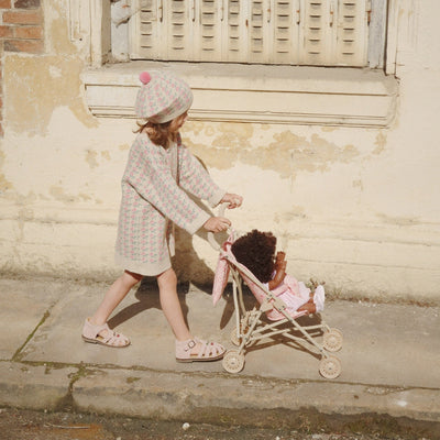 Konges Sloejd Doll Stroller Lacy Pink - Swanky Boutique 8