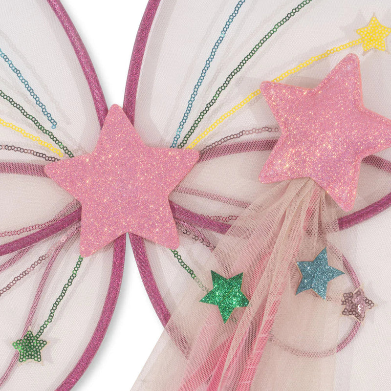 Konges Sloejd- Fairy Wings & Wand Costume - Evening Sand, Rainbow -Swanky Boutique Malta 