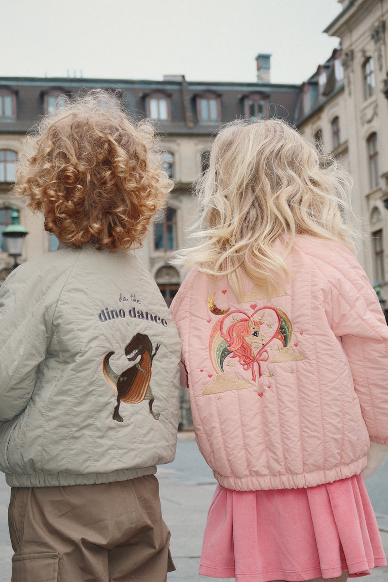 Juno Bomber Jacket - Mellow Rose Unicorns