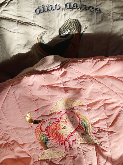 Juno Bomber Jacket - Mellow Rose Unicorns