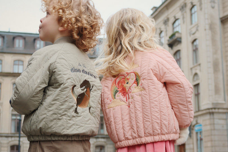Juno Bomber Jacket - Mellow Rose Unicorns