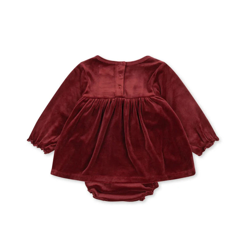Konges Sloejd Jingle Romper Dress Red Dahlia - Swanky Boutique