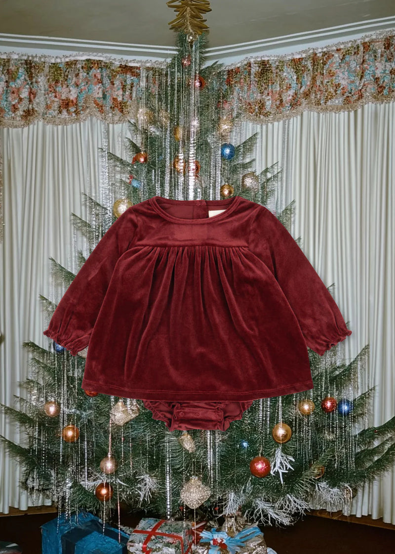 Konges Sloejd Jingle Romper Dress Red Dahlia - Swanky Boutique
