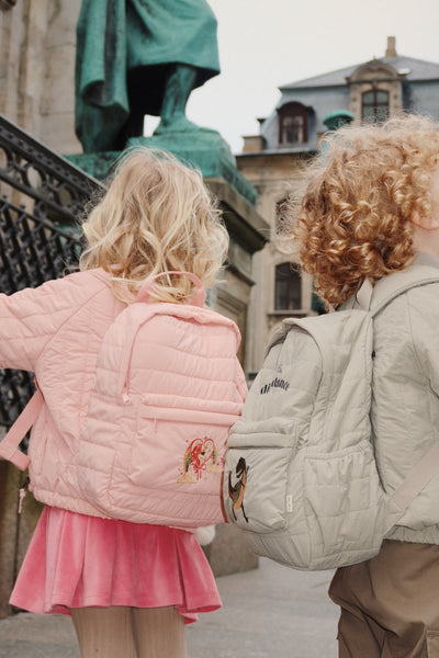 Backpack Quilted, Midi H32cm - Mellow Rose Unicorn