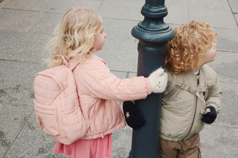 Konges Sloejd Juno Quilted Backpack Mellow Rose - Swanky Boutique