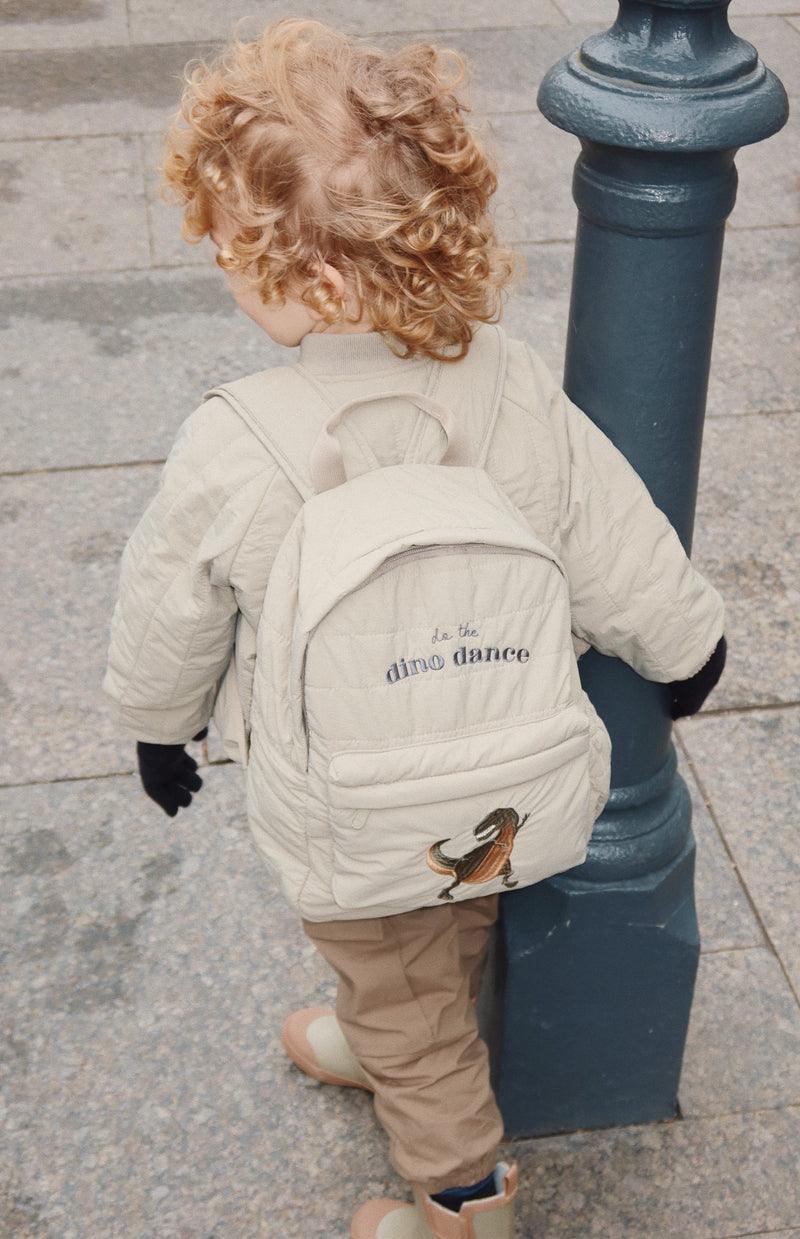 Konges Sloejd Juno Quilted Backpack Midi Laurel Oak - Swanky Boutique 