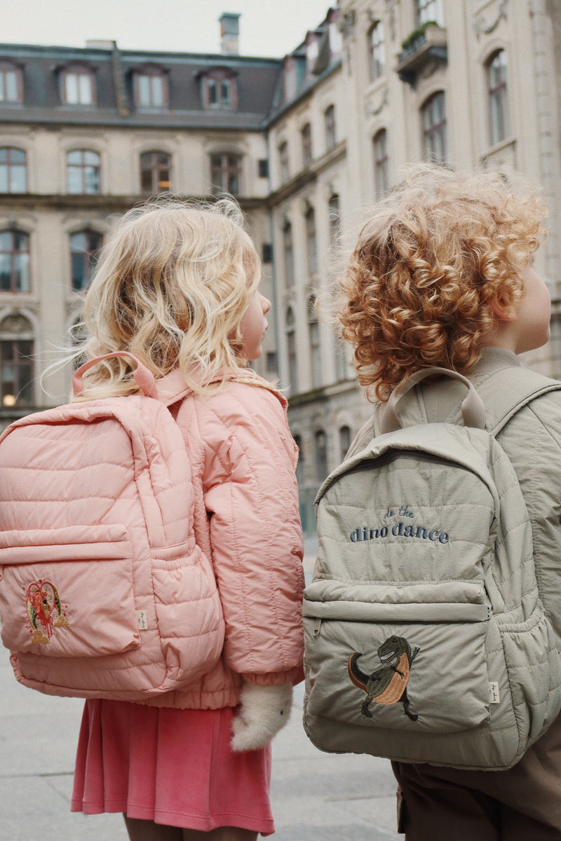 Konges Sloejd Juno Quilted Backpack Midi Laurel Oak - Swanky Boutique 