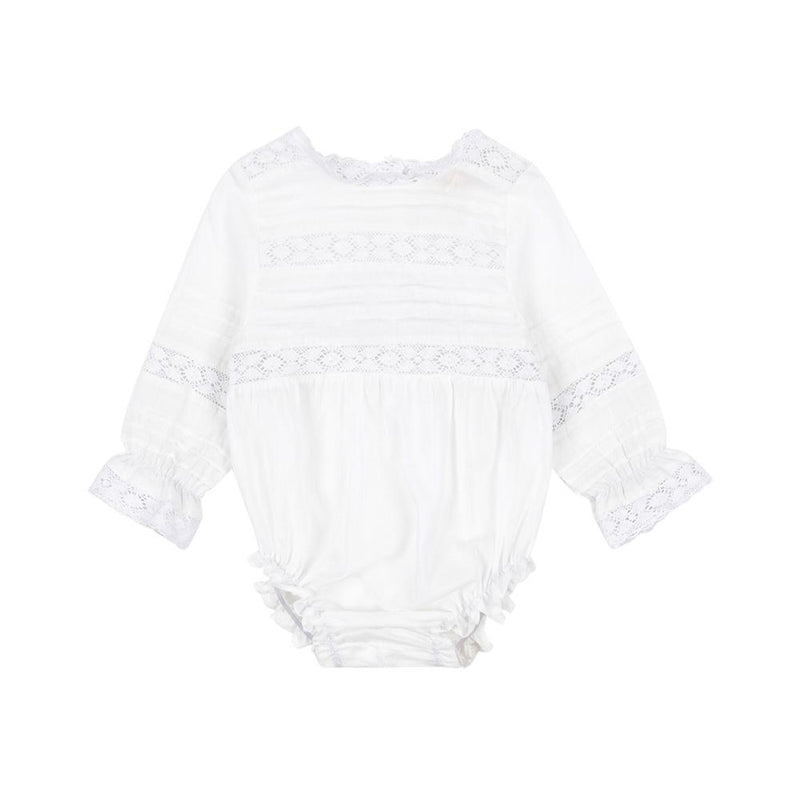 Konges Sloejd Orchid Baby Romper White Lace - Swanky Boutique Malta 