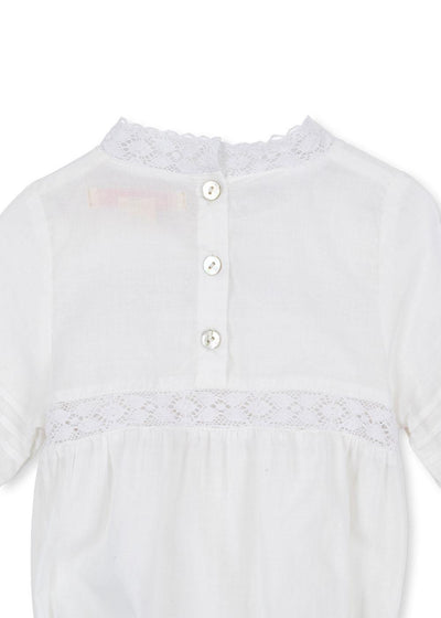Konges Sloejd Orchid Baby Romper White Lace - Swanky Boutique Malta 