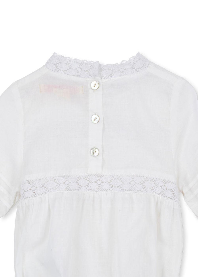 Konges Sloejd Orchid Baby Romper White Lace - Swanky Boutique Malta 