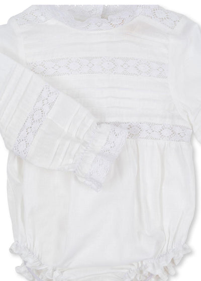 Konges Sloejd Orchid Baby Romper White Lace - Swanky Boutique Malta 