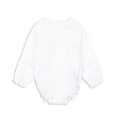 Konges Sloejd Orchid Baby Romper White Lace - Swanky Boutique Malta 