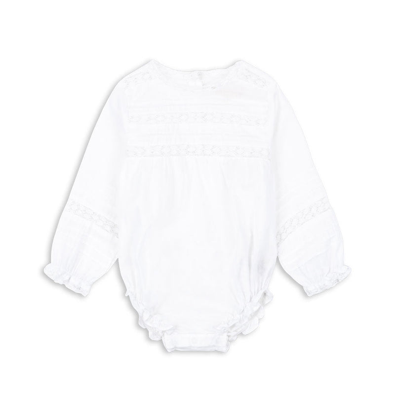 Konges Sloejd Orchid Baby Romper White Lace - Swanky Boutique Malta 