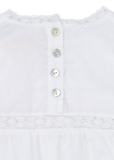 Konges Sloejd Orchid Baby Romper White Lace - Swanky Boutique Malta 