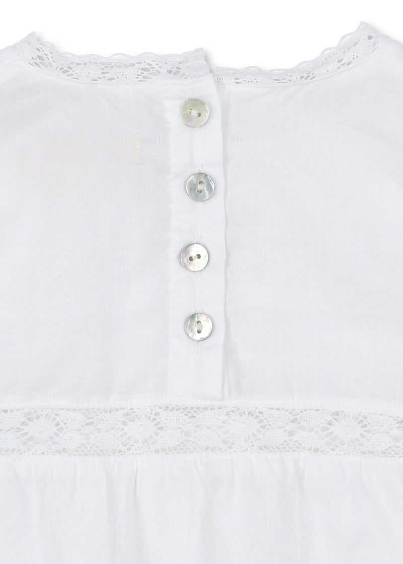 Konges Sloejd Orchid Baby Romper White Lace - Swanky Boutique Malta 