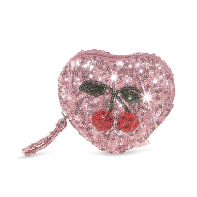 Konges Sloejd Sequin Heart Wallet - Mellow Rose - Swanky Boutique