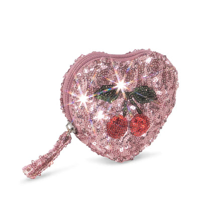 Konges Sloejd Sequin Heart Wallet - Mellow Rose - Swanky Boutique