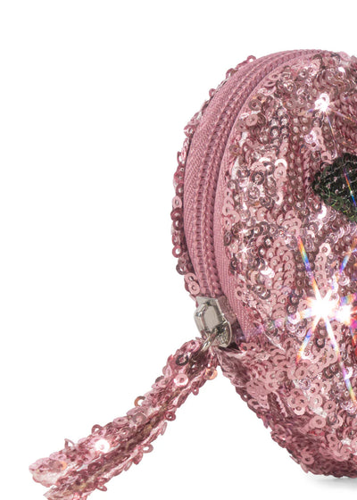 Konges Sloejd Sequin Heart Wallet - Mellow Rose - Swanky Boutique
