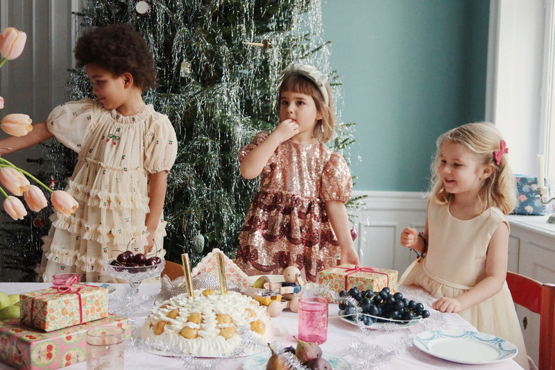 Starla Bow Wow Dress - Gold Blush