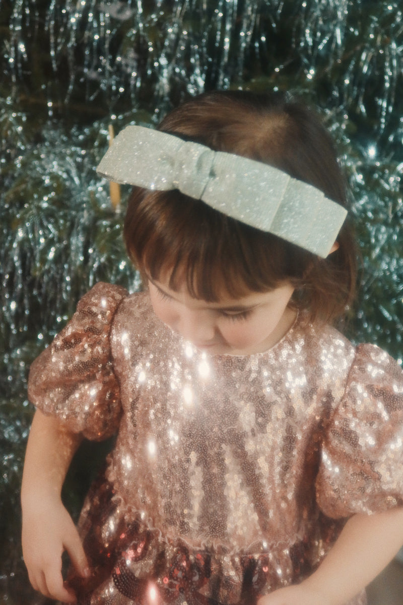 Starla Bow Wow Dress - Gold Blush