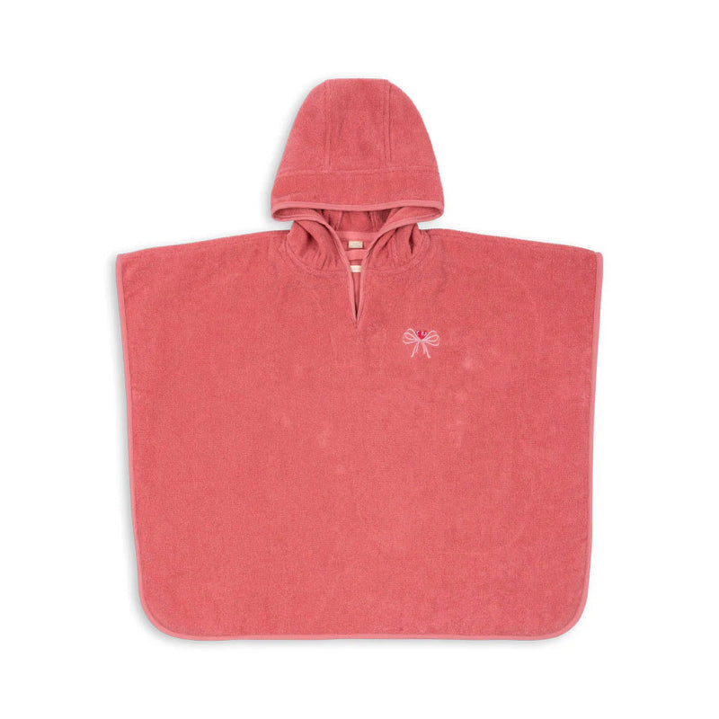 Konges Sloejd terry poncho embroidery gots flamingo plume - Swanky Boutique 