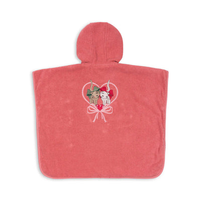 Konges Sloejd terry poncho embroidery gots flamingo plume - Swanky Boutique 