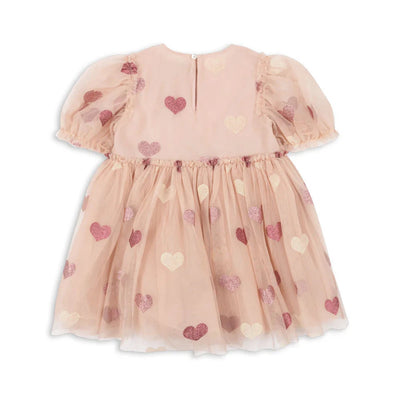 Konges Sloejd Tullie Dress Heart Rose Glitter - Swanky Boutique