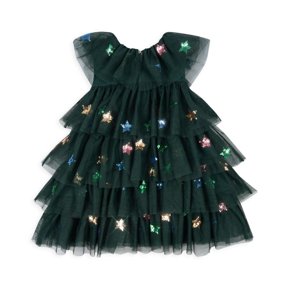 Yvonne Dress - Stars Sequins Hunter Green  Swanky Boutique