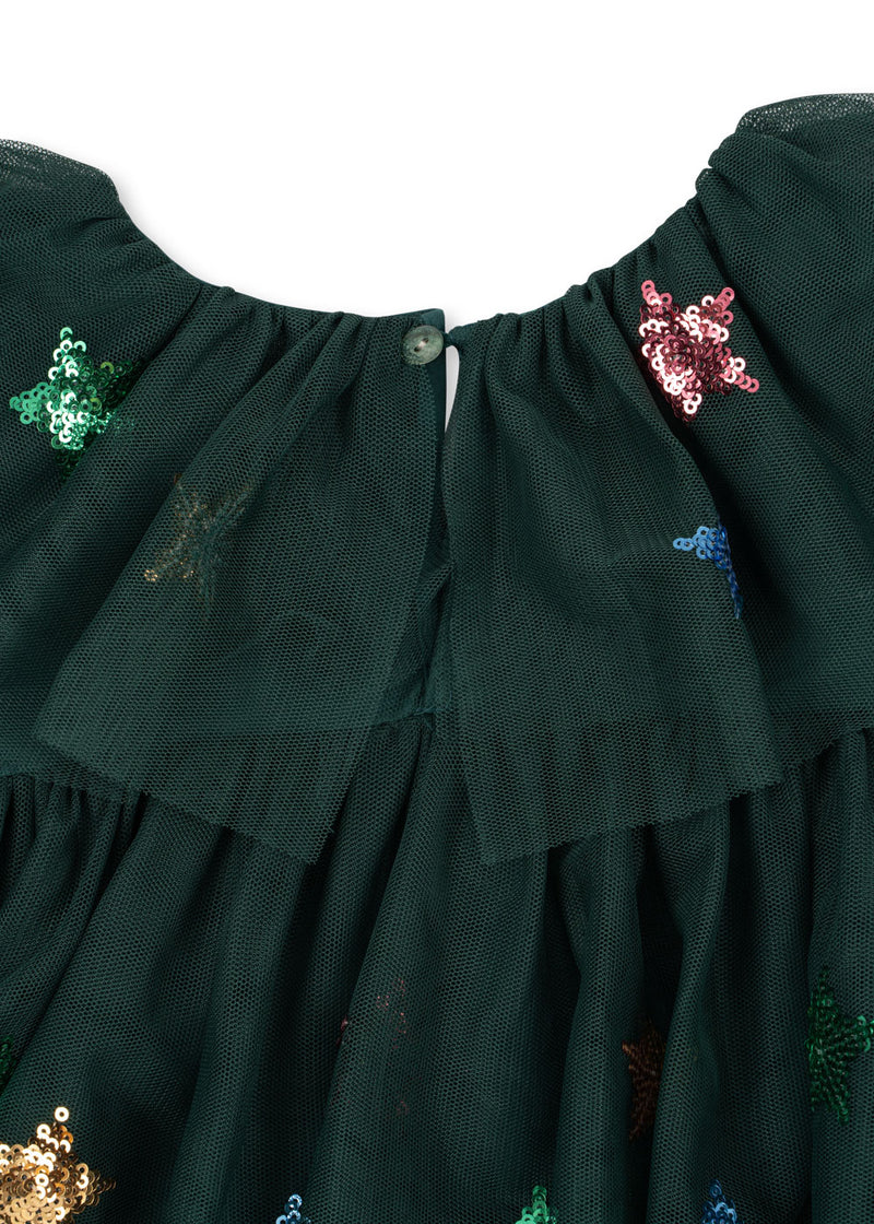 Konges Sloejd Yvonne Christmas Dress Hunter Green - Swanky Boutique