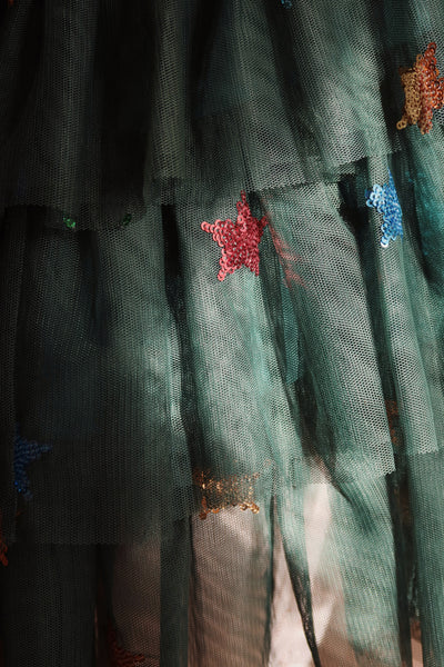 Konges Sloejd Yvonne Christmas Dress Hunter Green - Swanky Boutique