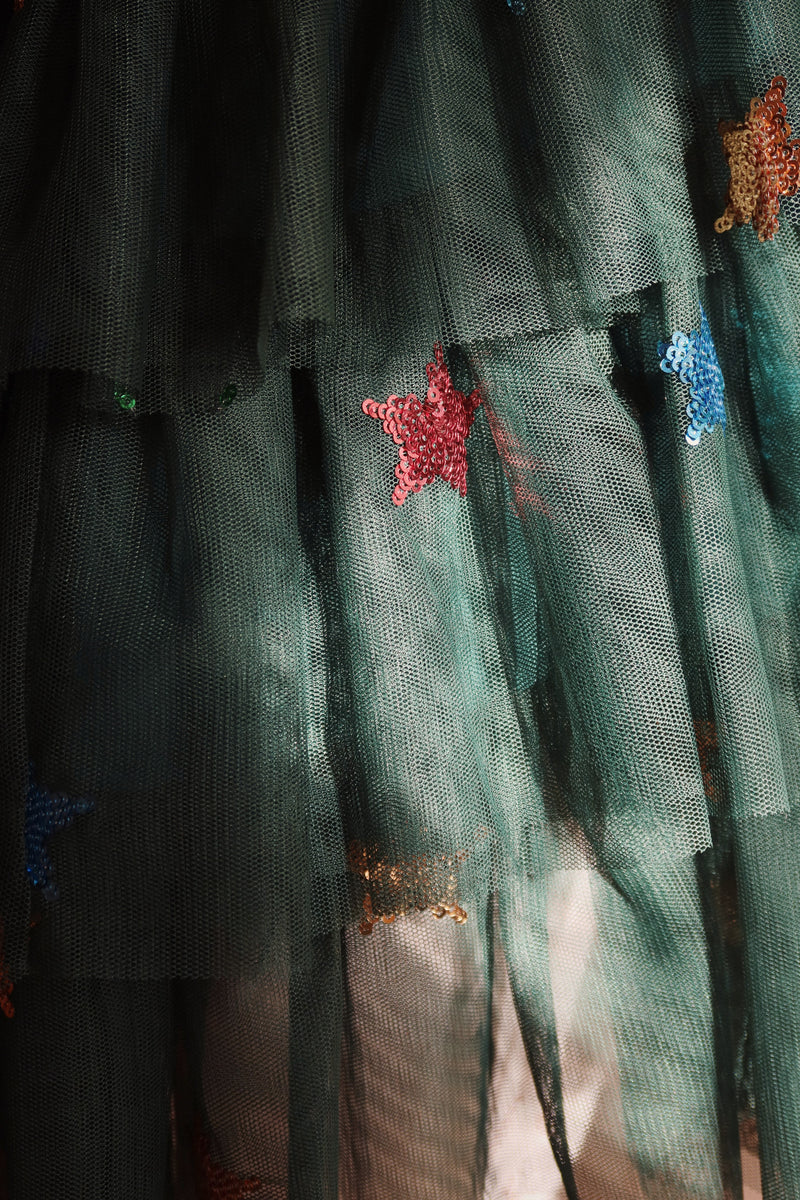Konges Sloejd Yvonne Christmas Dress Hunter Green - Swanky Boutique