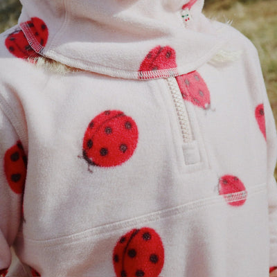 Konges Slojd-Sweatshirt Half Zip, Tavi Fleece - Ladybug-Swanky Boutique Malta 