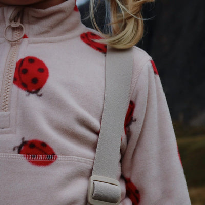 Konges Slojd-Sweatshirt Half Zip, Tavi Fleece - Ladybug-Swanky Boutique Malta 