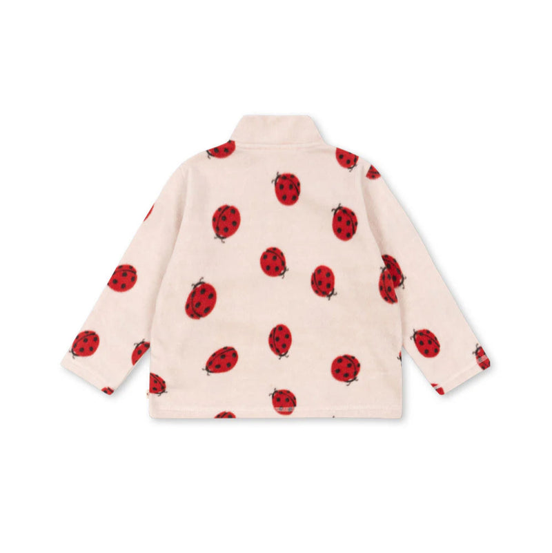 Konges Slojd-Sweatshirt Half Zip, Tavi Fleece - Ladybug-Swanky Boutique Malta 