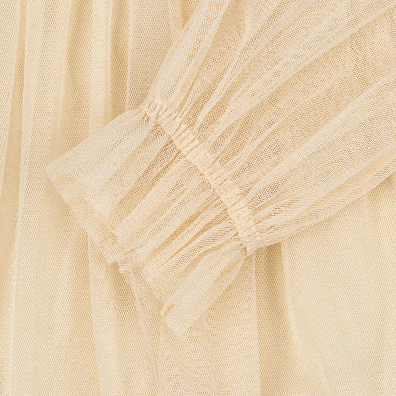 Konges Slojd - Bow Dress - Parchment - Swanky Boutique Malta 