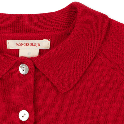 Konges Slojd - Polo Shirt, Long Sleeved - Basi Red - Swanky Boutique Malta 