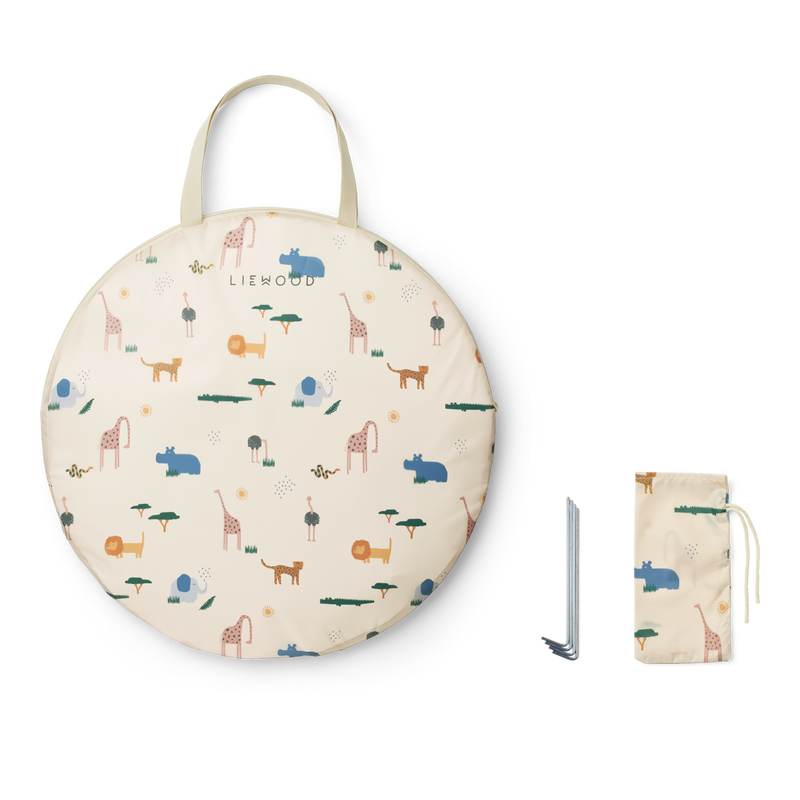 Liewood Everett Pop Up Tent With Paddling Pool Safari sandy mix - Swanky Boutique Malta 