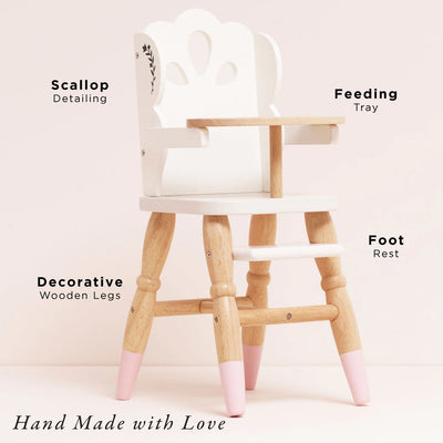 Le Toy Van - Dolls Wooden High Chair (New Model) - Swanky Boutique Malta 