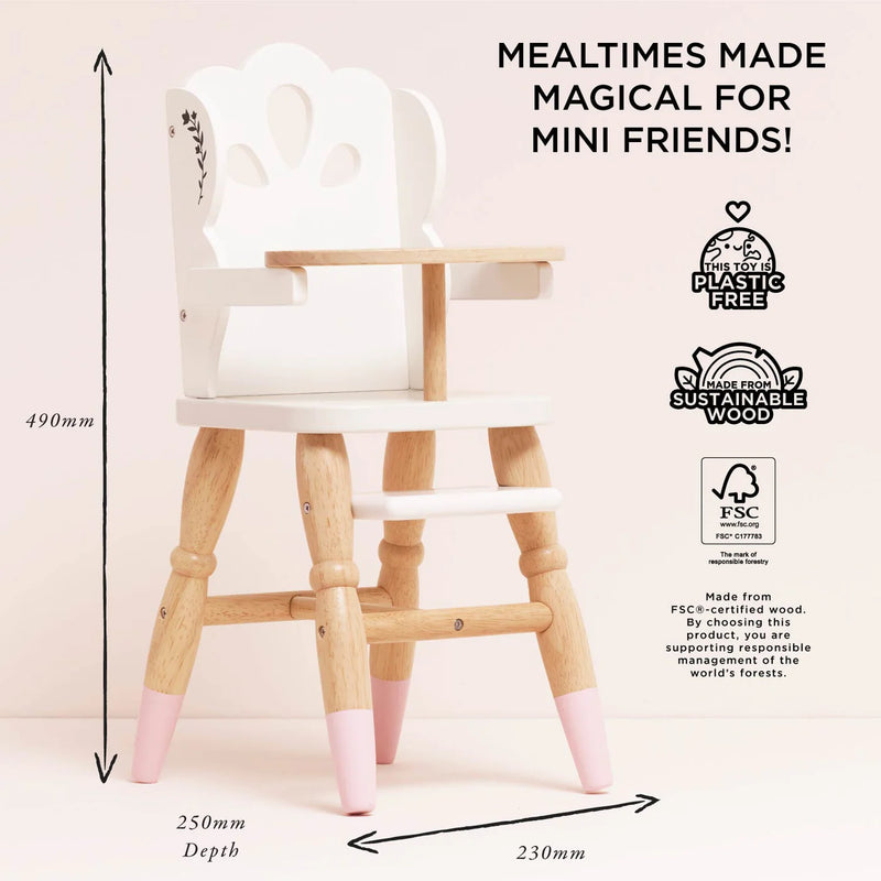 Le Toy Van - Dolls Wooden High Chair (New Model) - Swanky Boutique Malta 