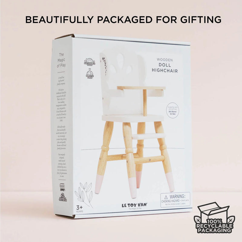 Le Toy Van - Dolls Wooden High Chair (New Model) - Swanky Boutique Malta 