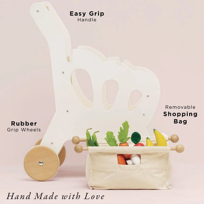 Le Toy Van - Shopping Grocery Trolley & Bag - White - Swanky Boutique Malta 