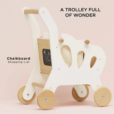 Le Toy Van - Shopping Grocery Trolley & Bag - White - Swanky Boutique Malta 