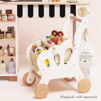 Le Toy Van - Shopping Grocery Trolley & Bag - White - Swanky Boutique Malta 