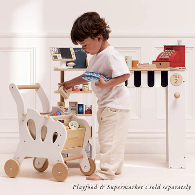 Le Toy Van - Shopping Grocery Trolley & Bag - White - Swanky Boutique Malta 