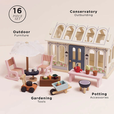 Le Toy Van - Wooden Dolls House Conservatory Playset - Swanky Boutique Malta 