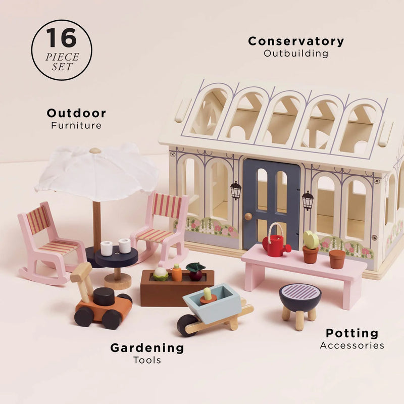 Le Toy Van - Wooden Dolls House Conservatory Playset - Swanky Boutique Malta 