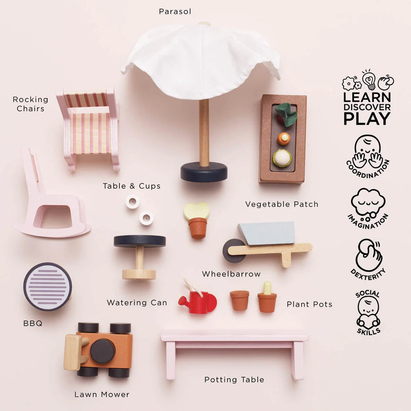 Le Toy Van - Wooden Dolls House Conservatory Playset - Swanky Boutique Malta 